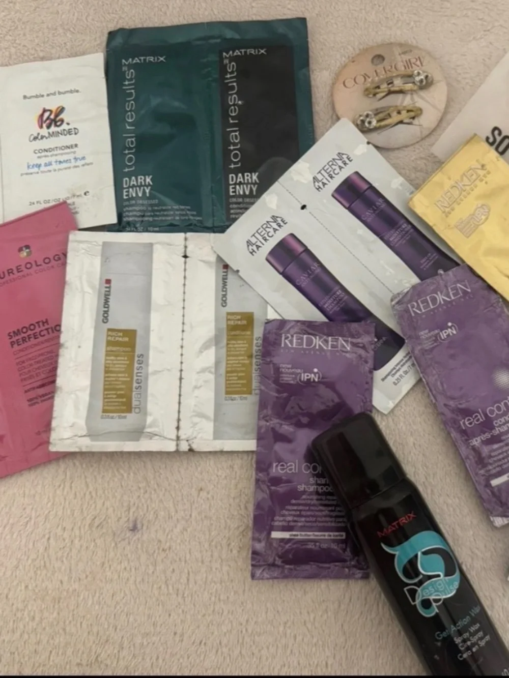 HAIR CARE SAMPLE BUNDLE!! REDKEN BUMBLE BUMBLE MATRIX PUREOLOGY GOLDWELL! NEW!
